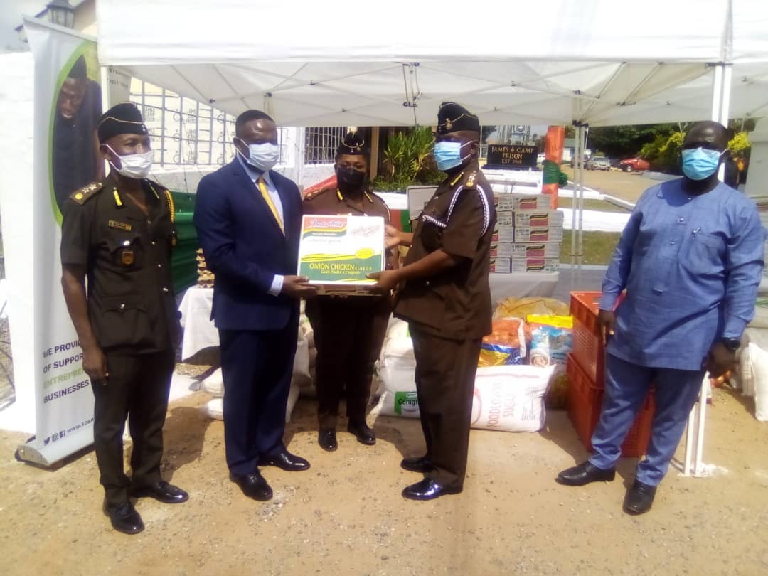 Commading Officer in charge of Senior Correctional Home receiving donation(s) from Kosmos Energy