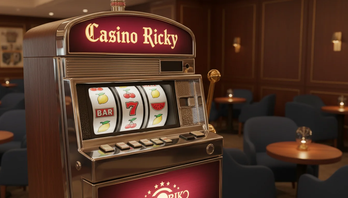 Ricky Casino's bright homepage